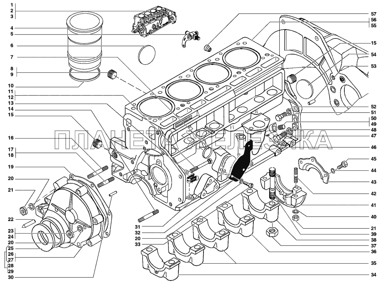 Блок цилиндров двигателя УАЗ-31519